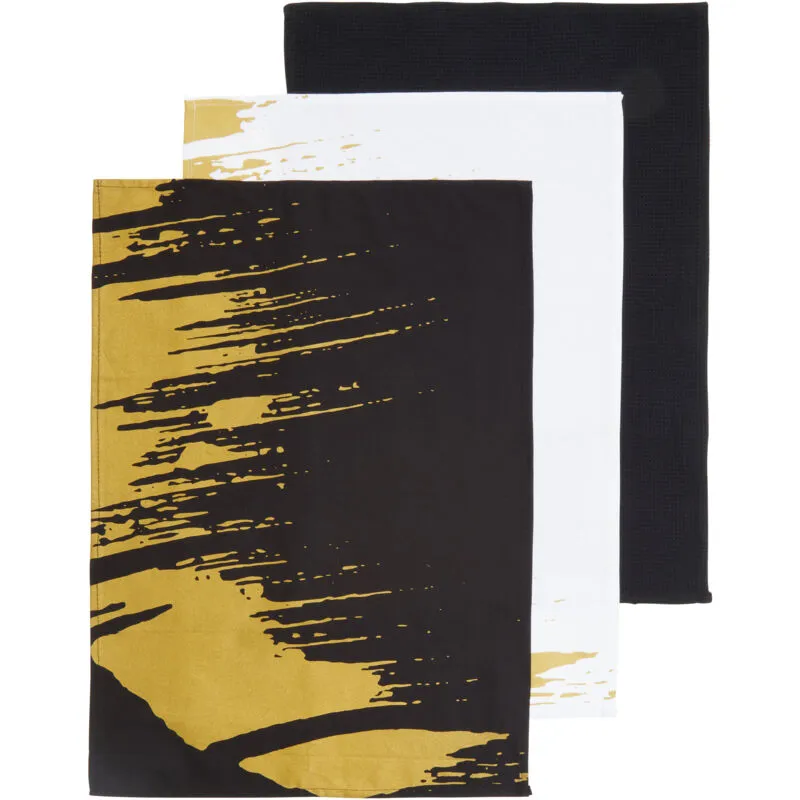 Premier Housewares - Modern Retro Set of 3 Flash Dash Tea Towels