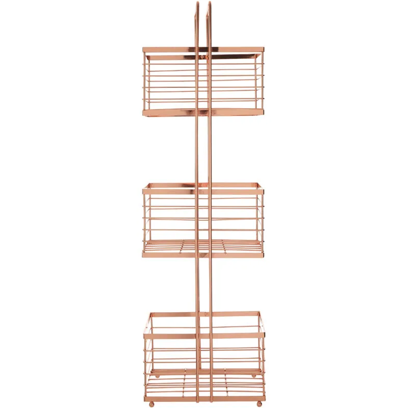 Orsina Dara Rectangular Storage Caddy in Rose Gold Rose Gold