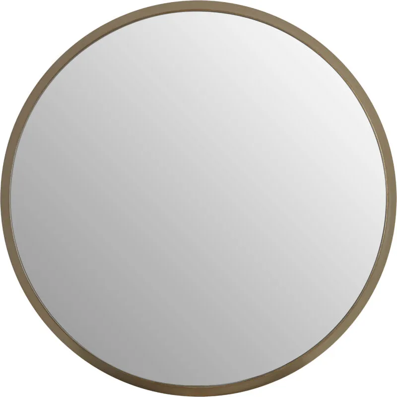 Orsina Athena Large Round Wall Mirror in Silver Silver