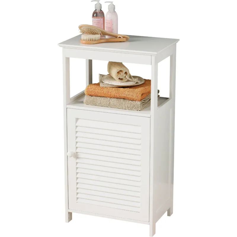 Premier Housewares - White Wood Floor Cabinet