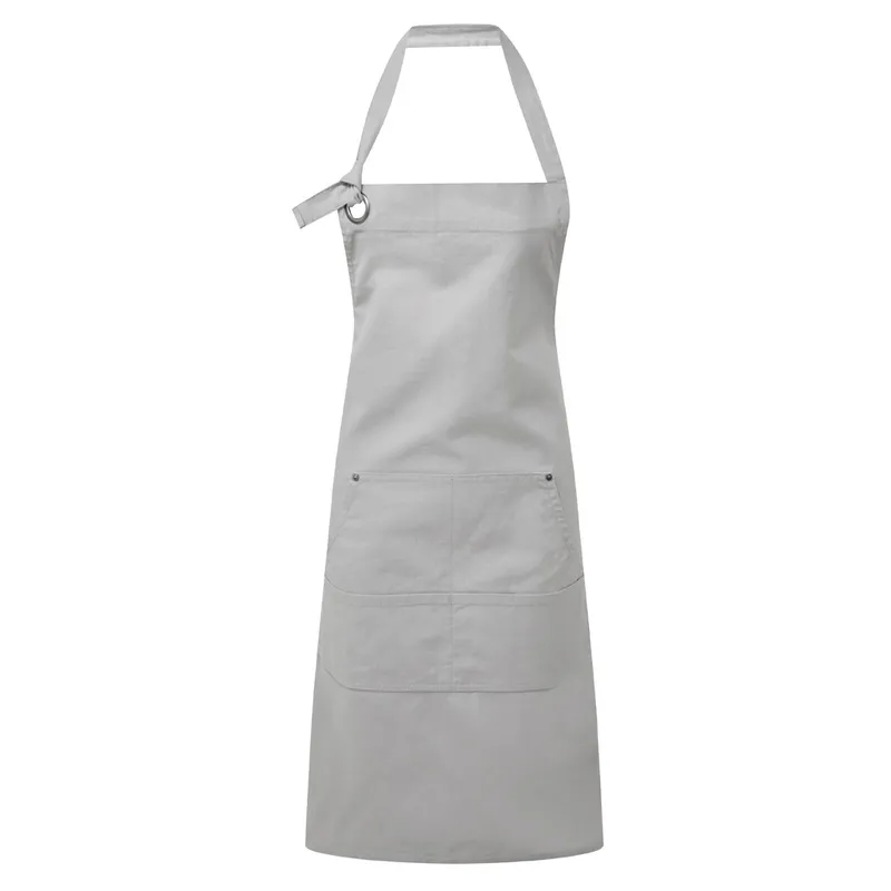 Premier Calibre Heavy Canvas Pocket Apron (Silver) Cotton - One Size