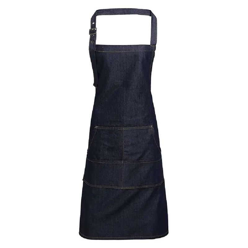 Premier Jeans Stitch Bib Apron Pack of 2 in Indigo Indigo