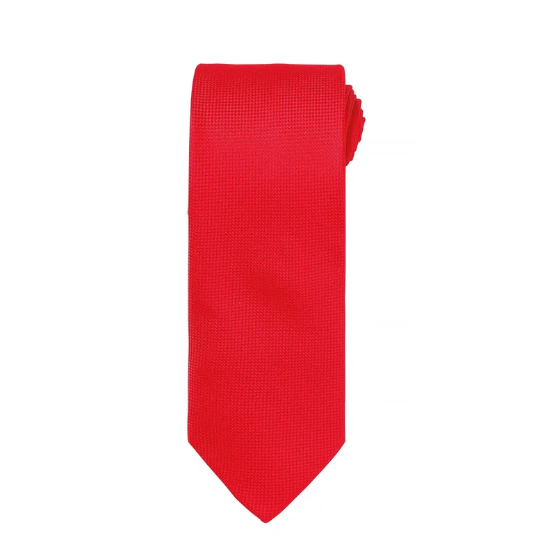 Premier Mens Micro Waffle Formal Work Tie (Pack Of 2) (Red) - One Size
