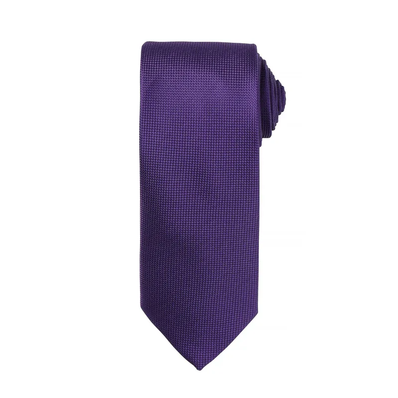 Premier Mens Micro Waffle Formal Work Tie (Pack Of 2) (Purple) - One Size