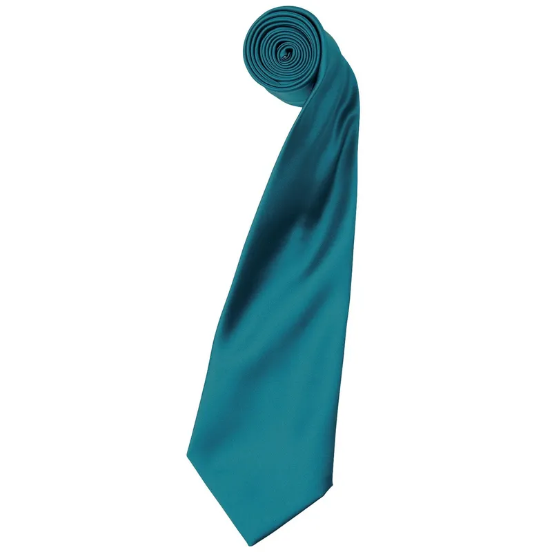 Premier Unisex Adult Colours Satin Tie (Teal) - One Size