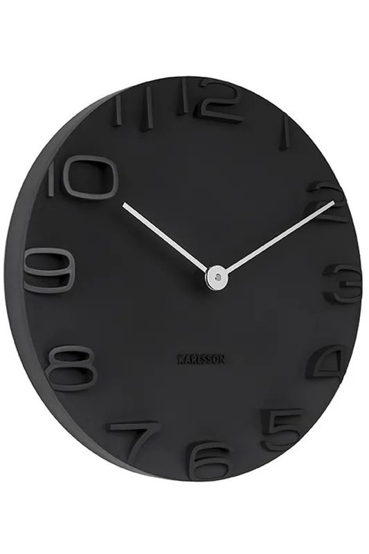 Present Time Karlsson On The Edge Wall Clock 42cm - Black Black