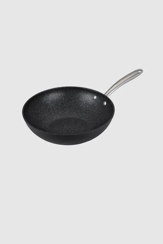 Prestige Scratch Guard Stir Fry Pan, 29cm, Induction Non Stick Wok in Black - Black - Size: One Size