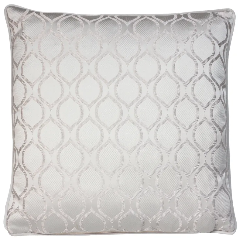 Prestigious Textiles Solitaire Geometric Cushion - Silver - One Size