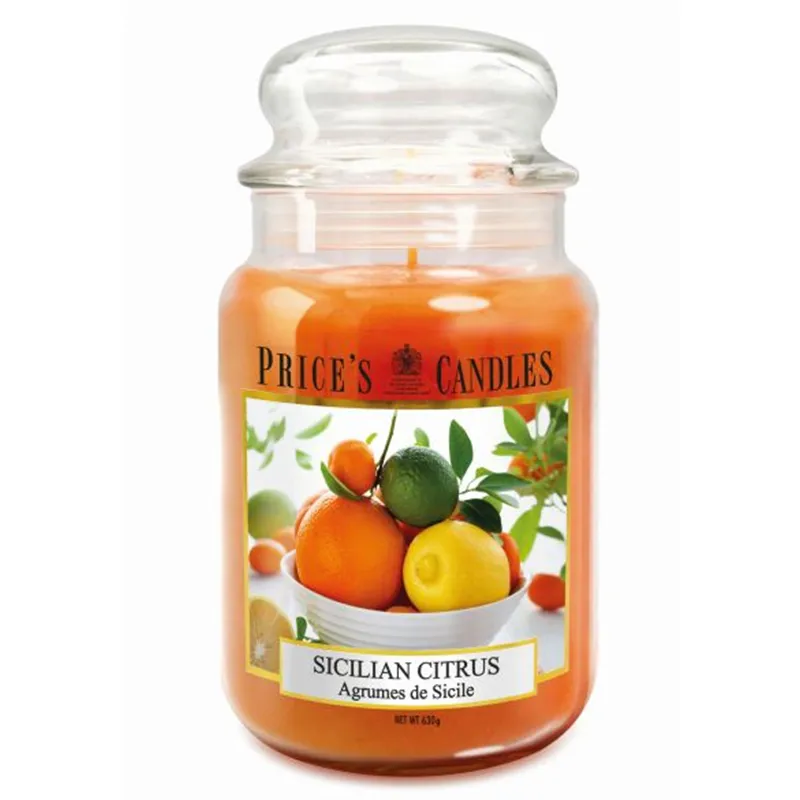 Price's Candles Prices Candles Large Jar Candle Sicilian Citrus