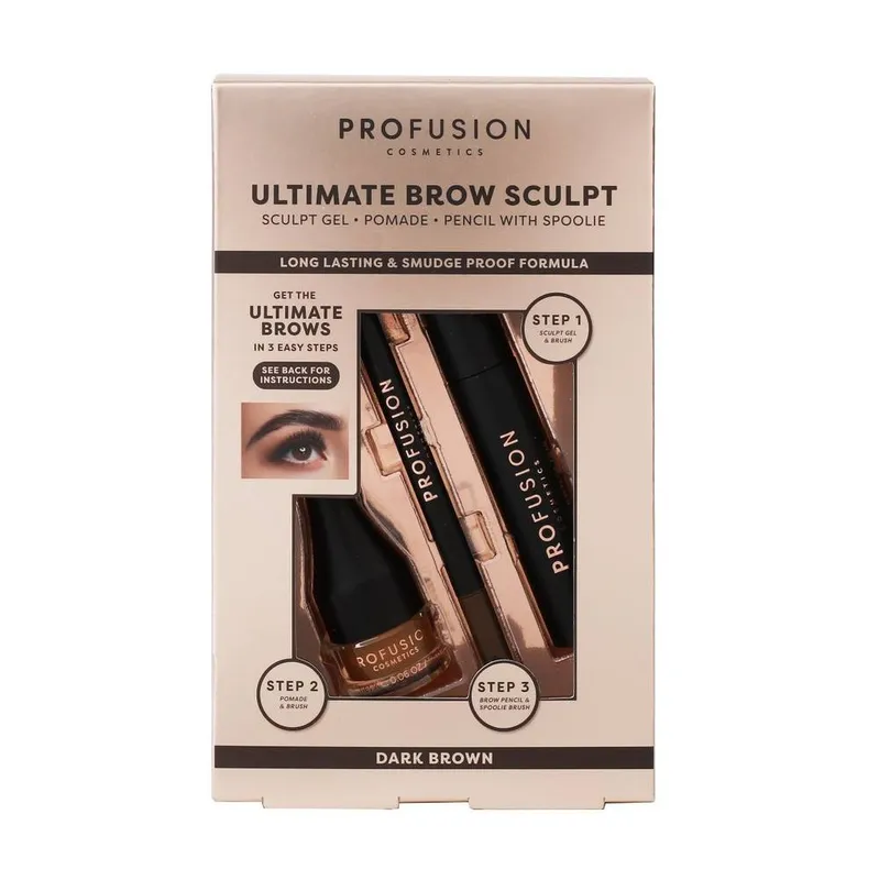 Profusion Cosmetics Ultimate Brow Sculpt Dark Brown Dark Brown