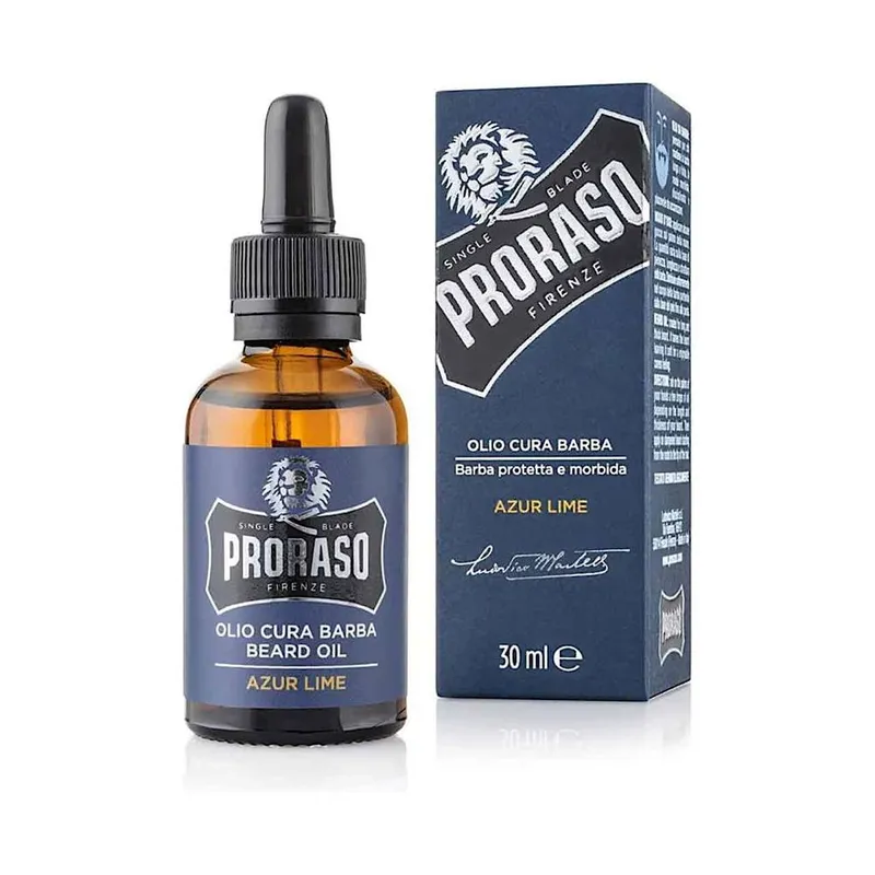 Proraso Beard Oil 30ml Azur Lime in Blue - Blue