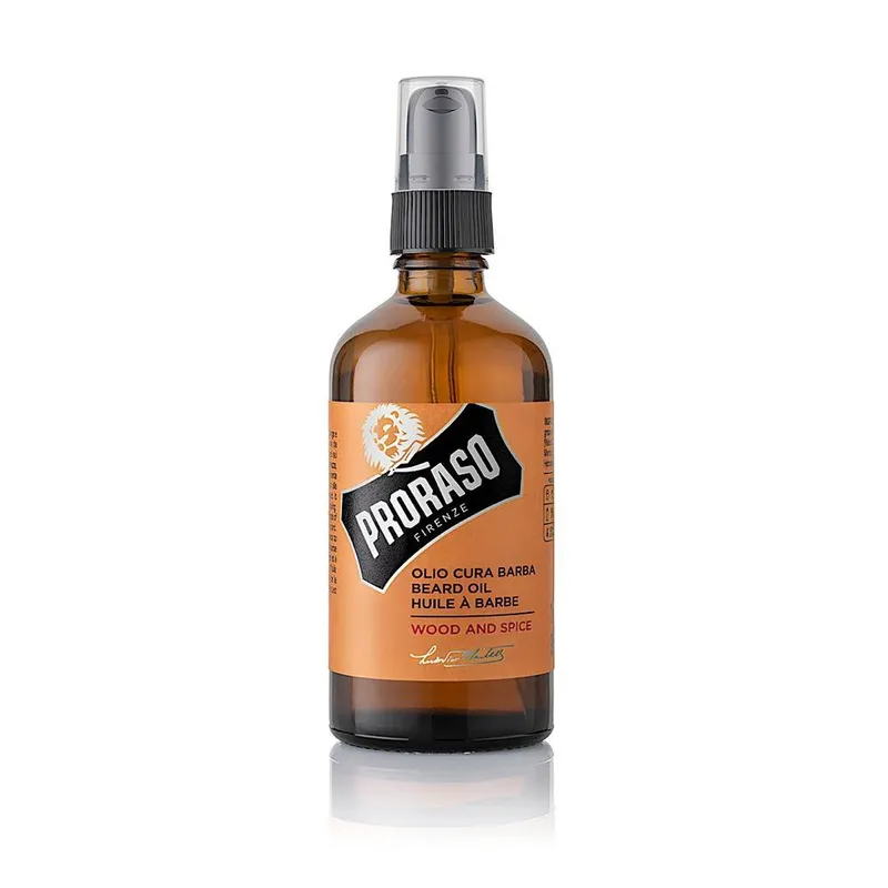 Proraso Men's Beard Oil 100ml Wood & Spice in Yellow Yellow 100ml