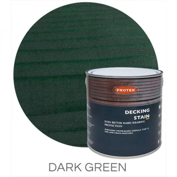 Protek Decking Stain 2.5 Litres - Dark Green - Protek Decking Stain 2.5 Litres - Dark Green