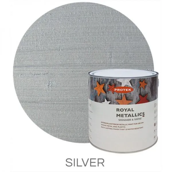Protek Royal Metallics Paint - Silver 1 Litre