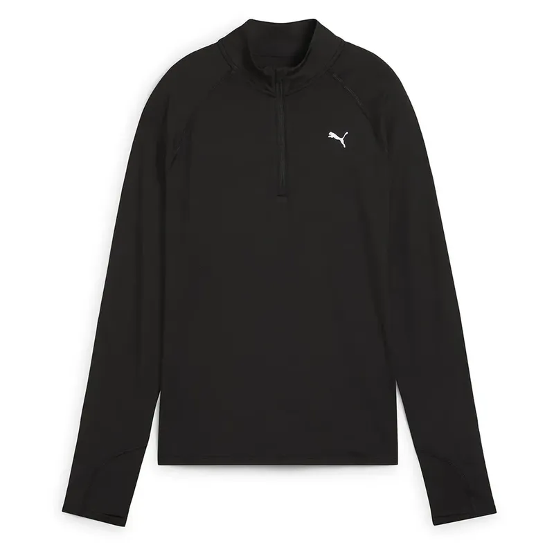 Puma Velocity Cloudspun Half Zip Long Sleeve T-shirt Black S Women
