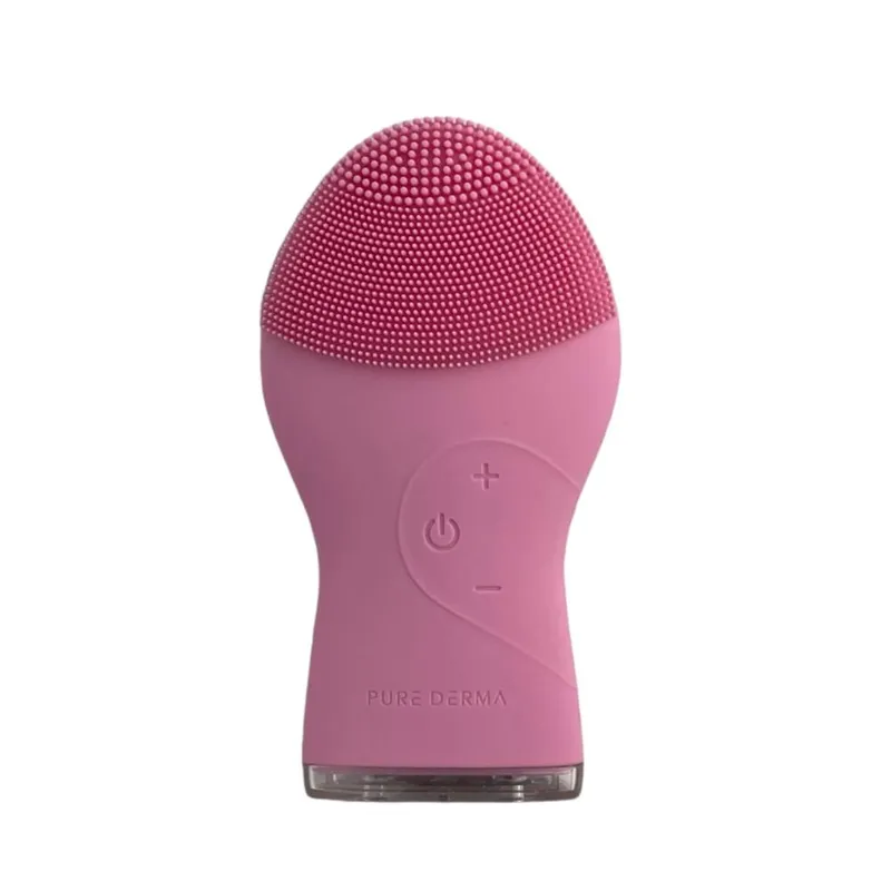 Pure Derma London Ultrasonic Facial Cleansing Brush in Pink - Pink
