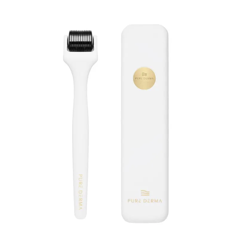 Pure Derma London Hair & Beard Derma Roller in White - White