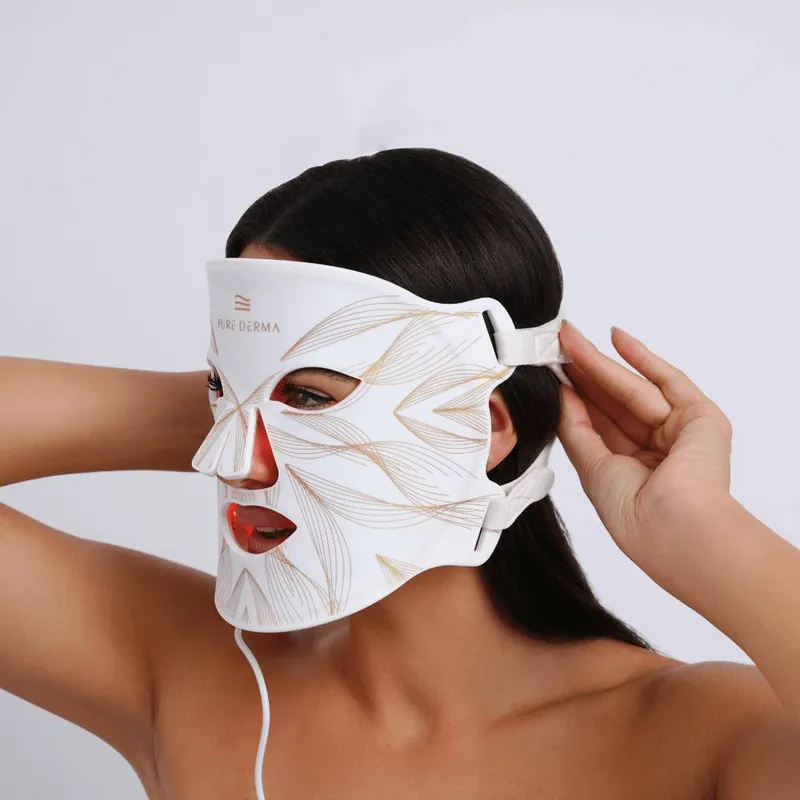 Pure Derma London LED Light Therapy Face Mask in White White