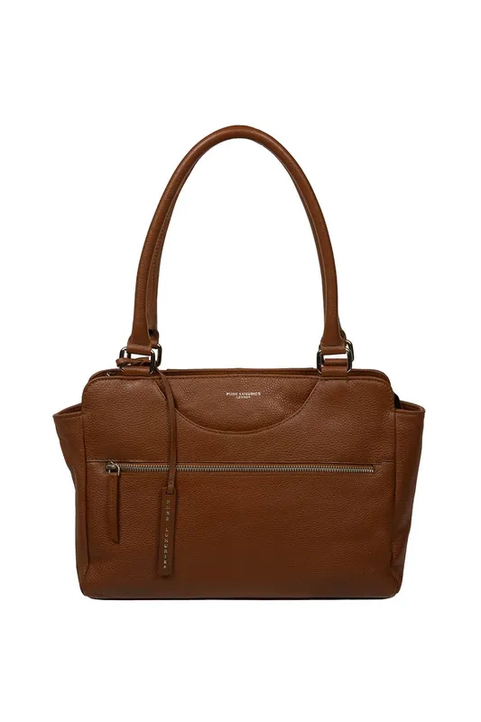 Pure Luxuries London Women's 'Mooki' Leather Handbag in Tan - Tan