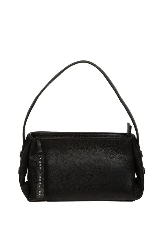 Pure Luxuries London Women's 'Rosamund' Leather Grab Bag in Black Black One Size female