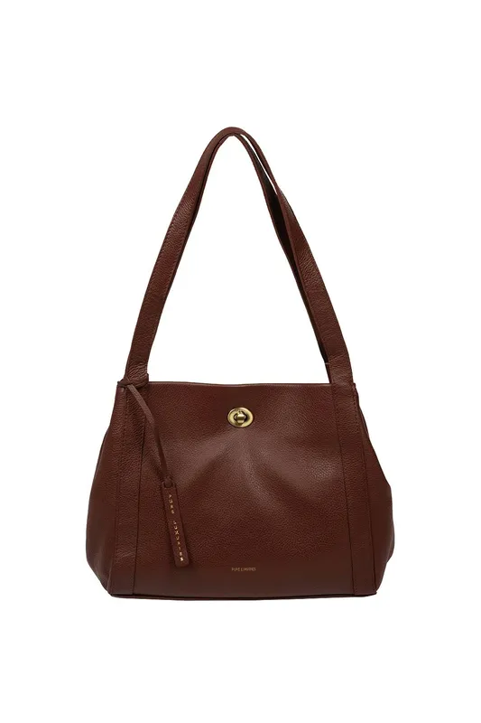 Pure Luxuries London Women's 'Zoff' Leather Handbag in Brown Brown