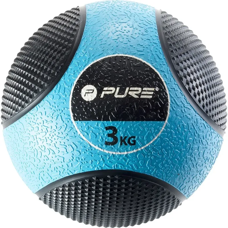 Pure2improve Medicine Ball 3kg Black / Blue 3 kg unisex