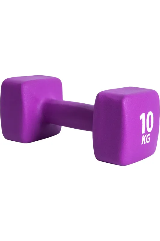 Pure2Improve Neoprene Coated Dumbbell 1 X 10 Kg in Purple Purple