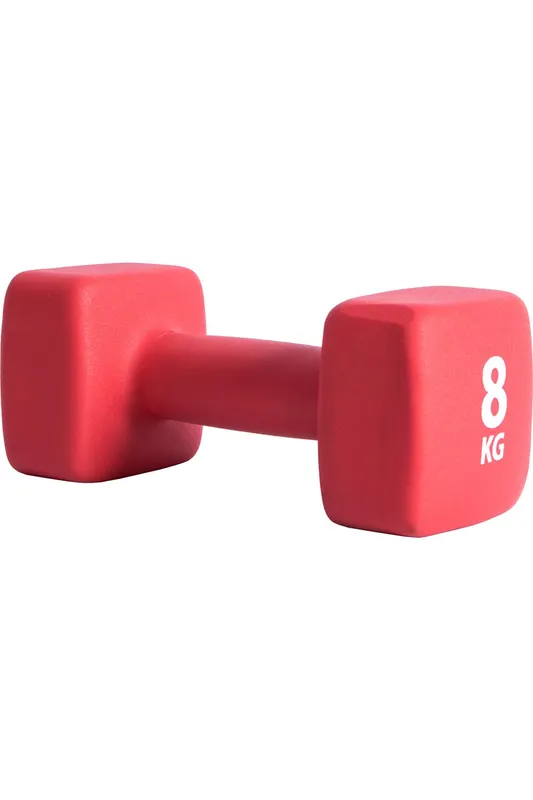 Pure2improve Neoprene Coated Dumbbell 8kg Red 8 kg unisex