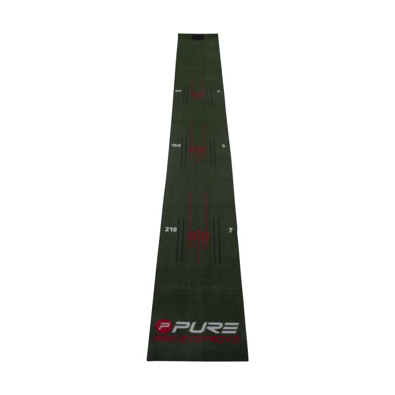 Pure2Improve Perfect Stroke Golf Putting Mat 30 X 275cm in Black Size: 30 X 275 cm Black 30 X 275 cm