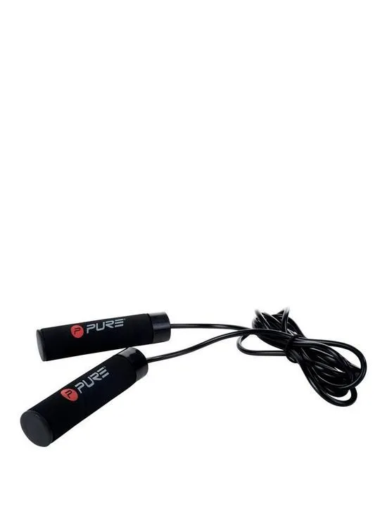 Pure2Improve Weighted Jump Rope in Black Black
