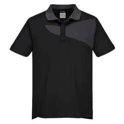 PW2 Polo Shirt Short Sleeve (Black & Grey) XL