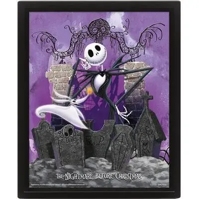 3d-gravey lenticular frame Pyramid Nightmare Before Christmas Violet 28,4x3,9x28,4 cm