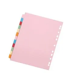 Q-Connect 12-Part Subject Divider Multi-Punched A4 Pk 20 - KF01515Q