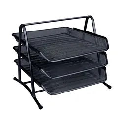 Q-Connect 3 Tier Letter Tray Black Ref KF00823