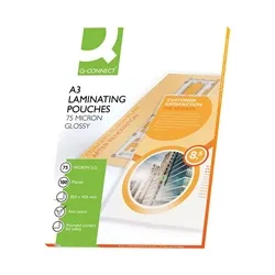 Q-Connect A3 2x75 Micron Laminating Pouches (Pack of 100) KF11413