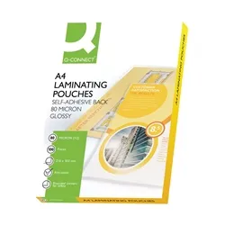 Q-Connect A4 2x80 Micron Adhesive Laminating Pouches Pack 100 KF11414