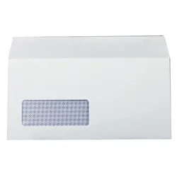 Q-Connect DL Envelopes Window Self Seal 100gsm White (Pack - KF3515