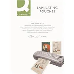 Q-Connect Matt A4 Laminating Pouch 250 Micron (Pack of 100)