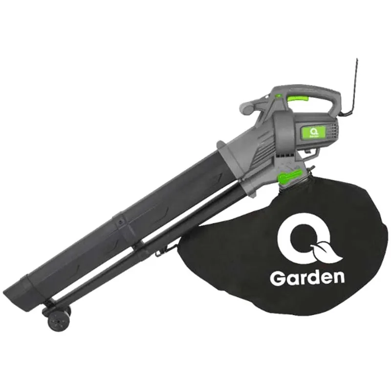 Q Garden 3000W Garden Blow, Vac, Mulch with Wheels & Variable Speed (230V)