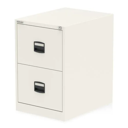 Qube by Bisley 2 Drawer Filing Cabinet White