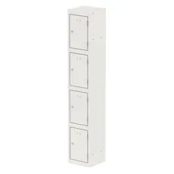 Qube Locker 4 Door 1800mm High White