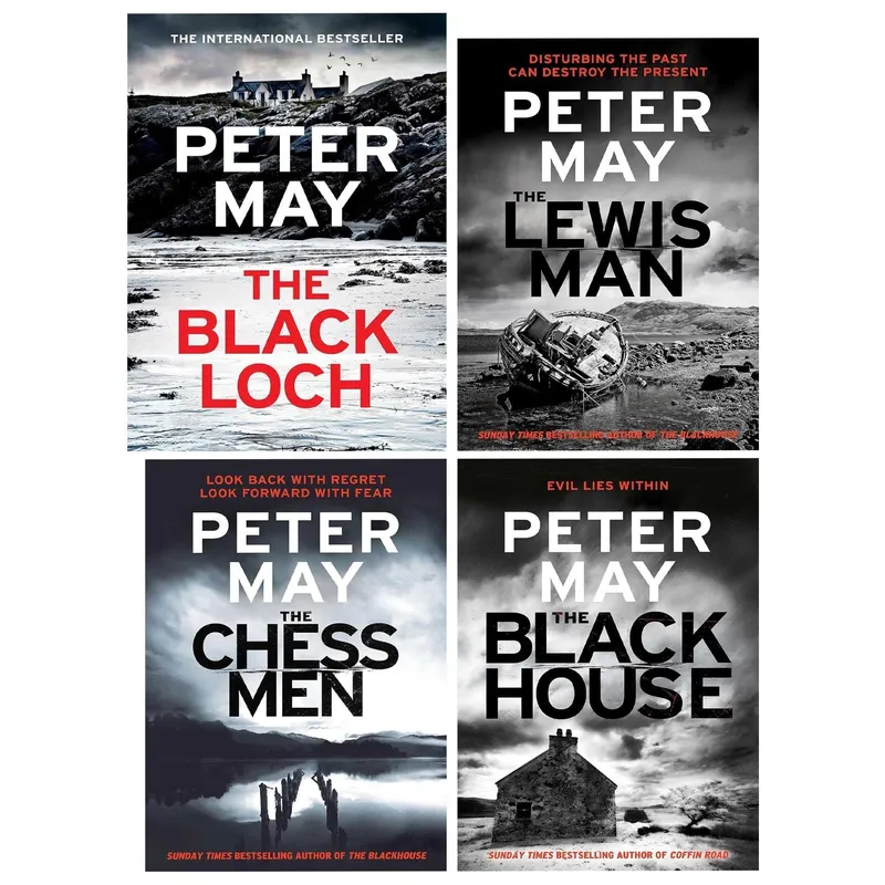 Quercus Publishing The Lewis Trilogy by Peter May 4 Books Collection Set (The Lewis Man, The Blackhouse, The Chessmen and The Black Loch [Hardback])