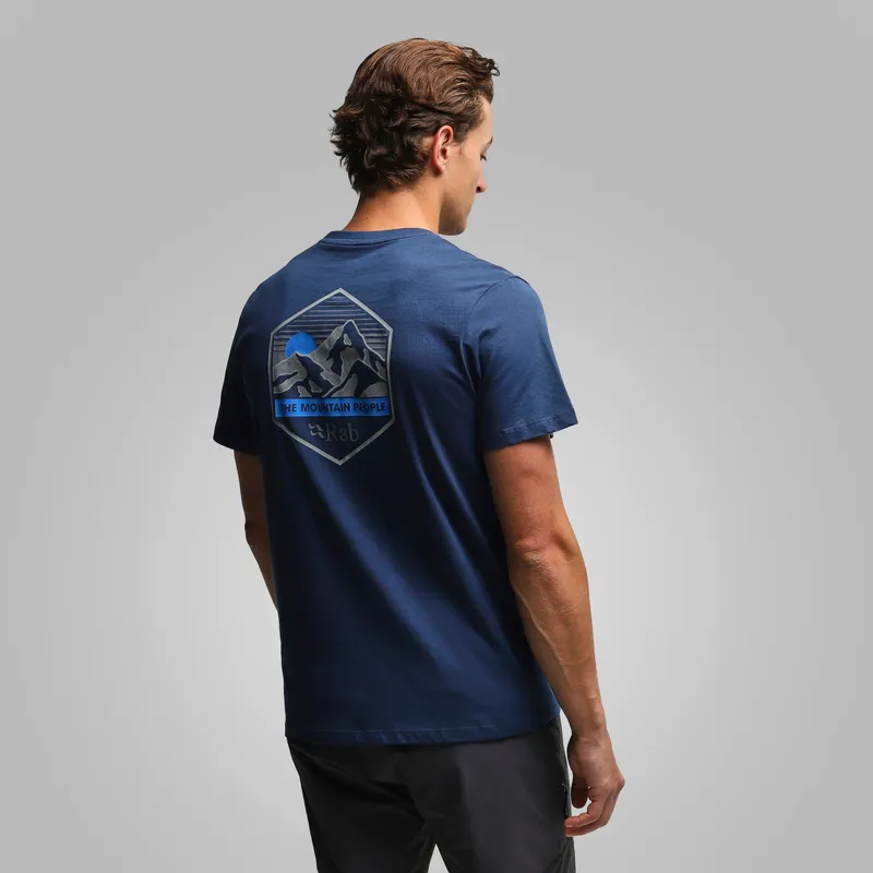Rab Men's Stance Mountain T-Shirt Tempest Blue XL Male
