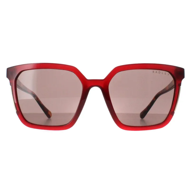 Radley Women's Square Transparent Burgundy Brown Allington 6506 in Red Red