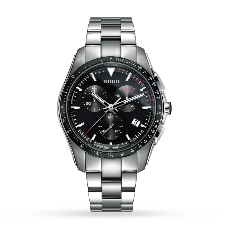 Rado Mens HyperChrome Quartz Chronograph Grey Ceramic and Steel Bracelet Watch R32259153