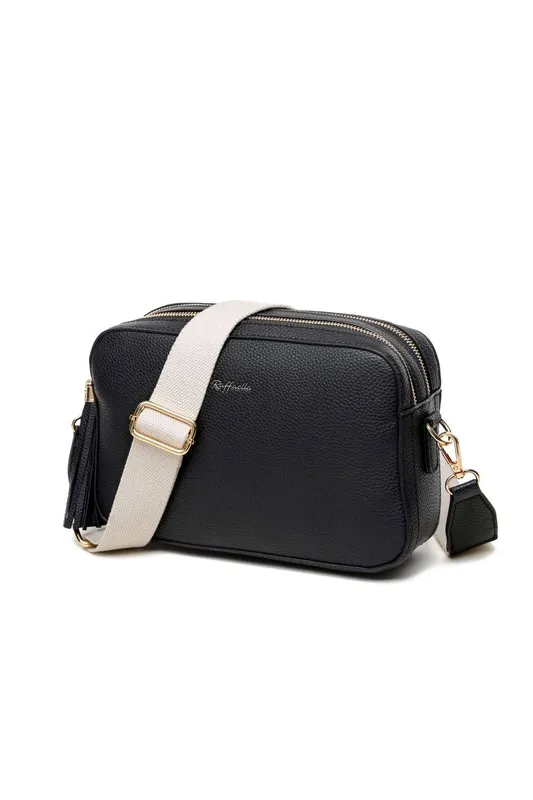 Raffaella Women's Cross Body Camera Bag in Black - Black