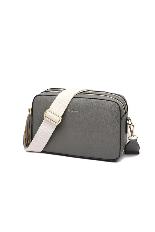 Raffaella Women's Cross Body Camera Bag in Grey - Grey