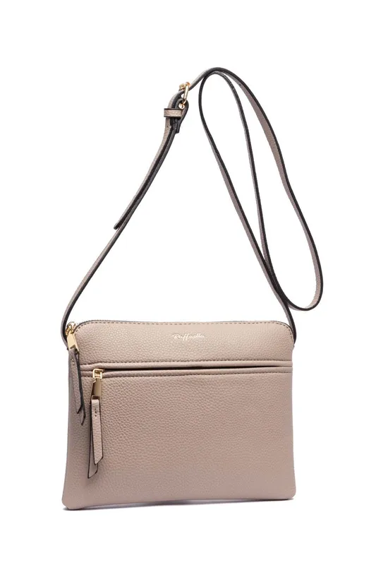Raffaella Women's Front Pocket Cross Body Bag in Stone Stone One Size