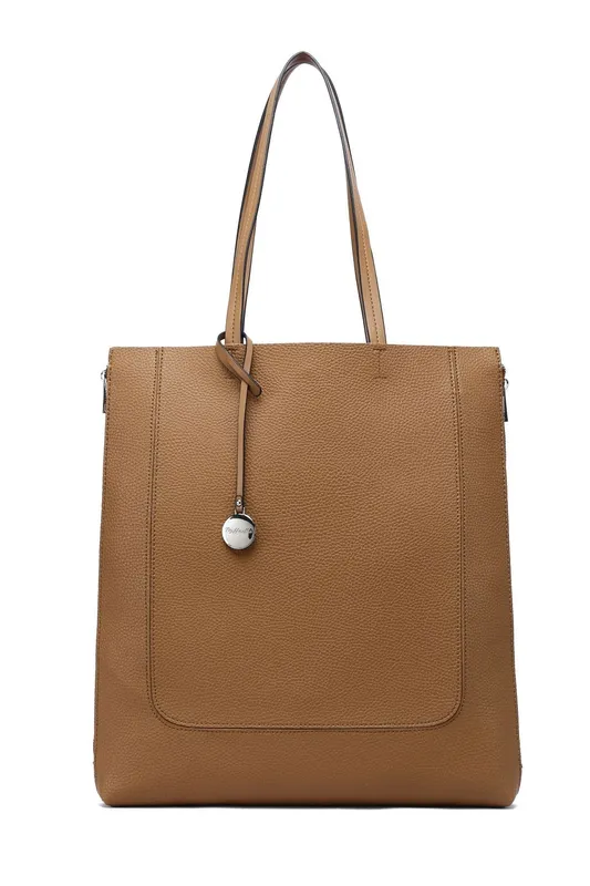 Raffaella Women's Large twin handle shopping bag in Tan - Tan
