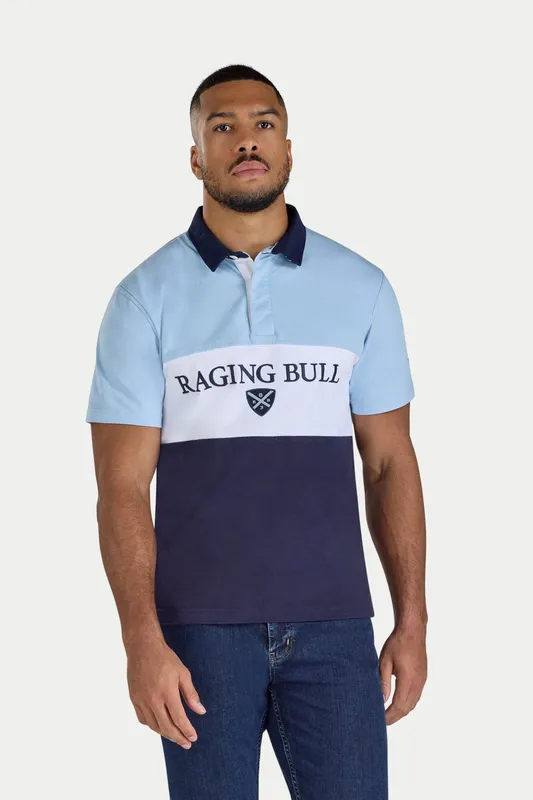Raging Bull Cut & Sew Mens Rugby Shirt